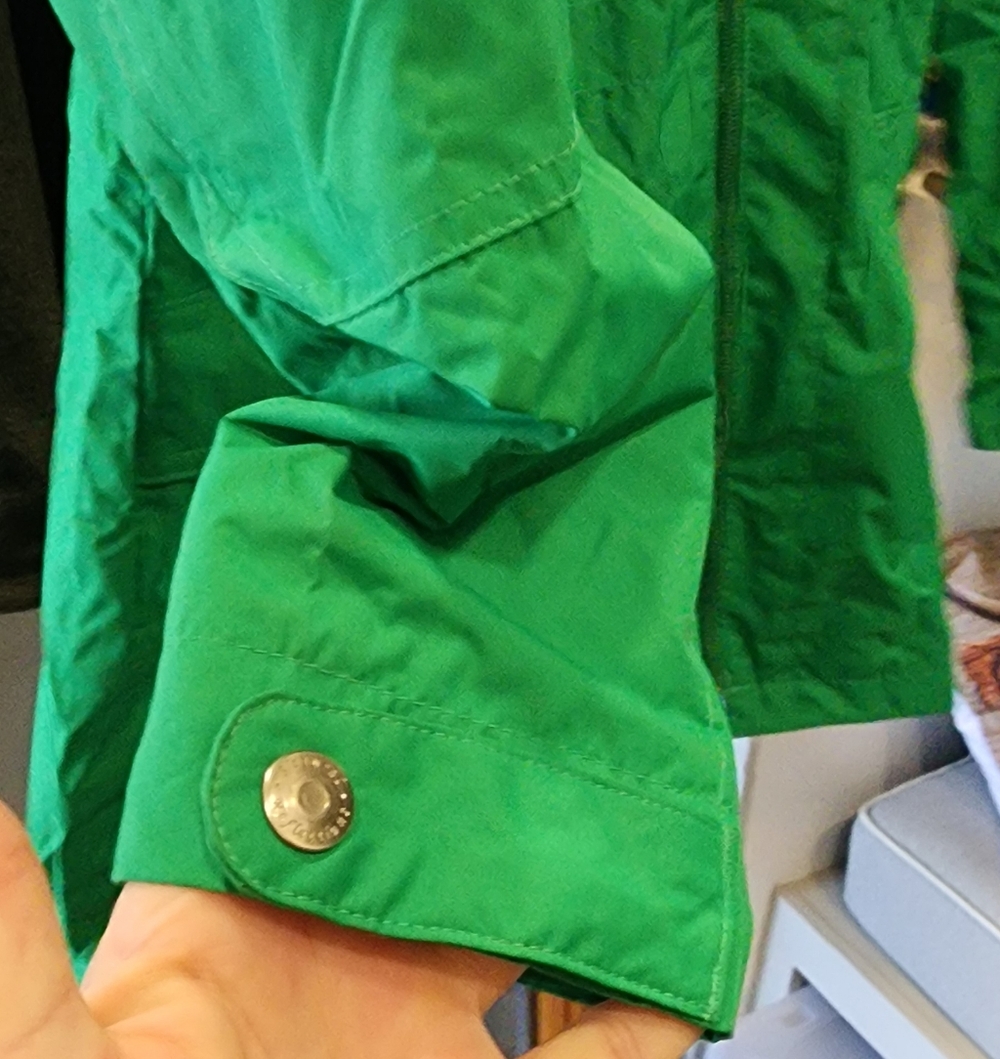 Green Hooded Women's Rain Jacket - Picture 6 of 11